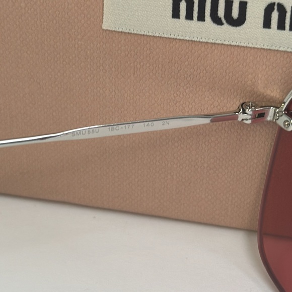 💯- New Authentic MIU MIU MU55 US 1BC177 60MM Cloud Aviator Sunglasses - Picture 13 of 16